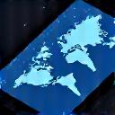 A tablet showing a world map with a shipment's location pin.